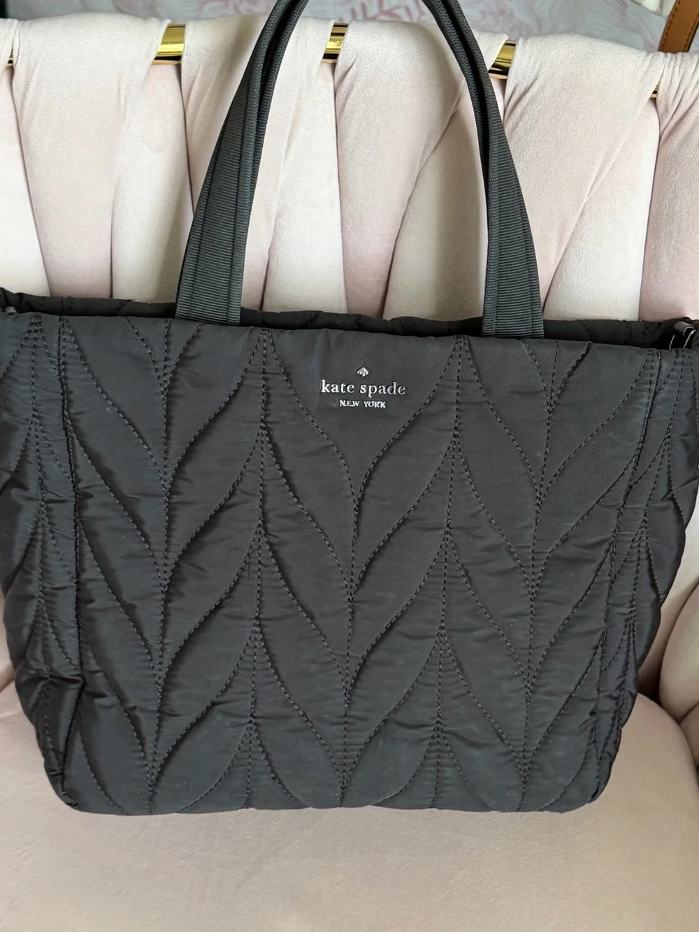 Kate Spade ♠️ Black Quilted Ellie Satchel